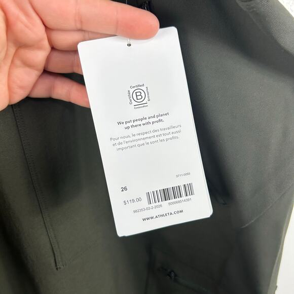 NEW Athleta Headlands Hybrid Cargo II Tight Leggings Army Green Plus Size 26 - Picture 6 of 11